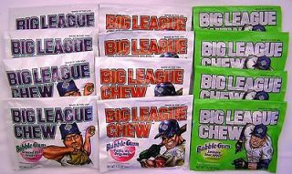 Big League Chew   12 Pouches   3 flavors 2.12 oz (60g)