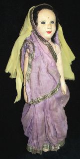 Beautiful 13 Vintage Kimport Cloth Doll   Made in India