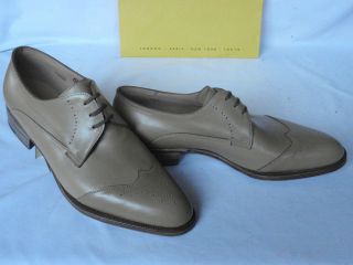 JOHN LOBB AINTREE Cashew Calf Leather Derby Style Lace Up Shoes UK 7 E 