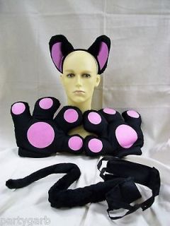   Pink Cat Set Jumbo Paws Tail Ears Cheshire Kitty Cosplay Sassy Panther