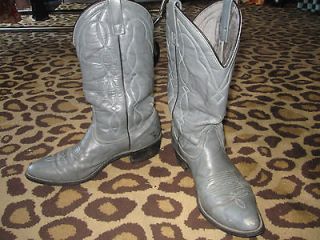 Vintage mens grey MASON western cowboy leather boots
