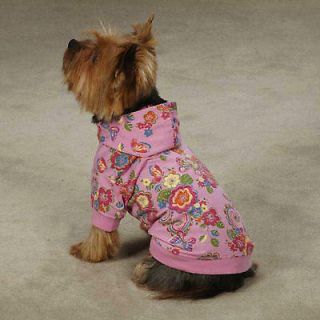 SMALL toy chi yorkie poodle DOG HOODED SWEATSHIRT SWEATER clothes 