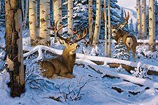 50023 Bad Scent Deer 550 Pc Puzzle Artist Hayden Lambson W/Free 