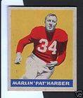 1949 Leaf #101 Marlin Pat Harder Chicago Cardinals