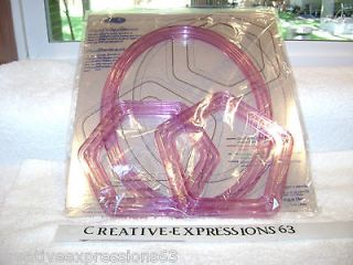 Creative Memories MKC Pink Oval Hexagon Pentagon Cutting Patterns 