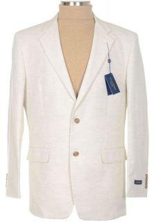 195 Club Room 40R Khaki Linen Cotton Blazer Sportcoat