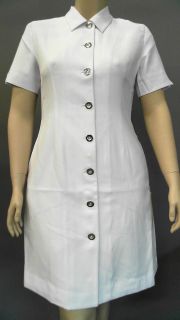 Clinique Skin Care Uniform Lab Coat Blazer Misses 12 White Solid 