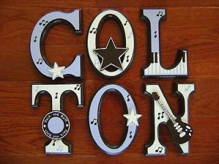 Custom Hand Painted Wood Letters for LAMBS & IVY ROCK N ROLL Crib 