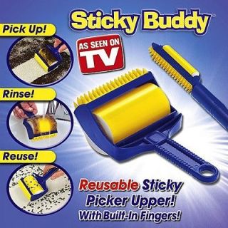   Sticky Buddy Carpet Clothes Lint Fur Remover Cleaner Roller Brush 1