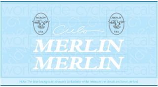 Merlin Cielo Bicycle Decals Transfers Stickers USA Version   Set 2