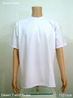   mens blank Heavy Weight T shirt plain WHITE PRO CLUB S   BIG 5XLT