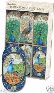 Punch Studio Everyday 2012 Gift Tags Royal Peacock 54715