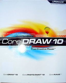 CorelDRAW 10 10.0 Graphics Suite Upgrade #2321 Corel Draw Overnight 