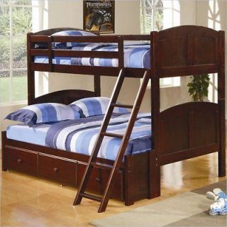 Coaster Parker Twin over Full Bunk Bed Cappuccino Finish