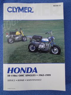 CLYMER HONDA 50 110CC OHC SINGLES Z50A S65 C70 1965   1999 SERVICE 