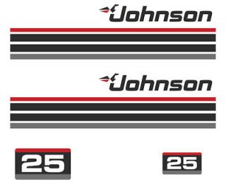 Johnson outboards 20/25/30/35 Hp model 76 96 custom decals stickers 
