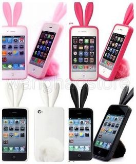   Rabito Rubber Skin TPU Case Cover For iPhone 4 4G 4S Rabbit Colors