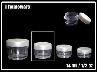 10x Clear Empty Box Cosmetic Case Sample Container Lip Balm Jar 14mL 