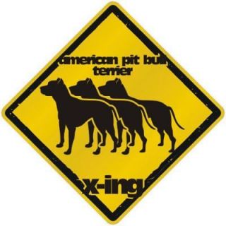 CROSSING SIGN AMERICAN PIT BULL TERRIER X ING XING