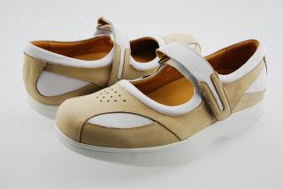 New Cogent Walkware Sabra Comfort Mary Jane Shoe Sneaker Beige 9.5 WW