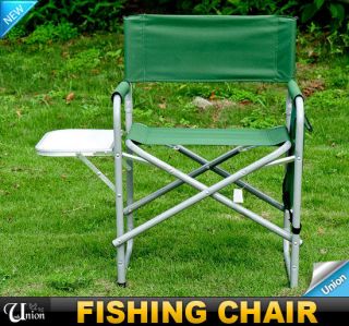 Outdoor Foldable Directors Chair Picnic Fishing With Side Table 