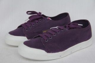 SPRING COURT Womens G22 Cold Dye Prune / White Canvas Sneakers Shoes 