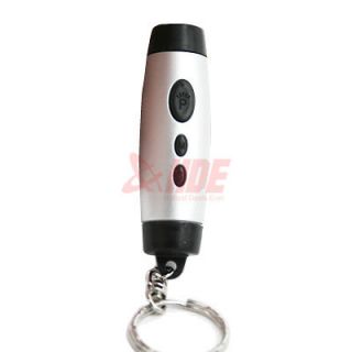 Mini LCD Projection Clock Keychain Push Button Red Time Key Ring 