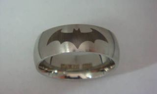 Brush Finish Stainless Steel Vintage Batman Ring Size 12 Comfort Fit