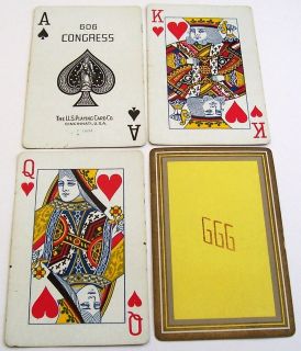 VINTAGE PLAYING CARDS CONGRESS 606 SUPPLIED BY HARRODS