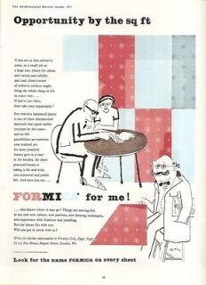   Rue Formica For Me Laminated Plastic Sheet Retro 1957 Vintage Advert