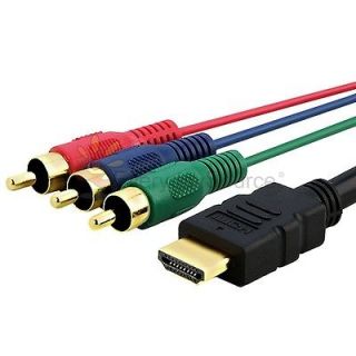 1080P 5 Feet 1.5m HDMI Male to 3 RCA Video Audio AV Cable Adapter For 