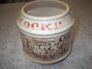 Vintage 1960s McCoy Cookie Jar   Pioneer Family With Covered Wagon 
