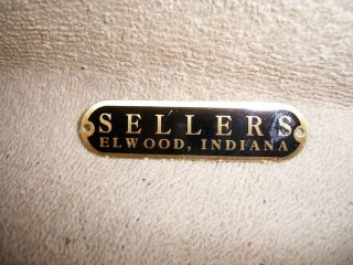 Sellers Cabinet Brass Tag New Old Stock