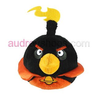 Angry Birds Angry Bird 8 Space Fire Bomb Black Bird Plush with sound 
