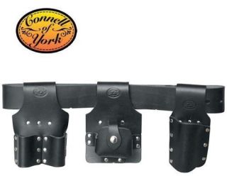 Black Leather Connell Of York Scaffolding Tool Belt Set   Made In The 