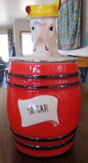 Regal China Old Macdonald Sugar Horse Canister Rare