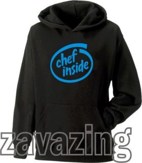   FUNNY UNISEX BLACK HOODIE HOODY COOK MASTER CHEF GIFT KITCHEN BBQ