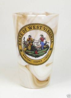 Imperial Glass Rare Caramel Slag West Virginia Tumbler