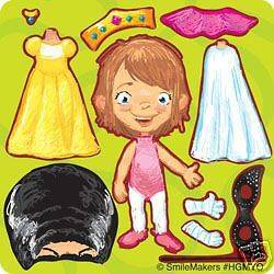HALLOWEEN GIRL COSTUME 15 LARGE Make Your Own Stickers