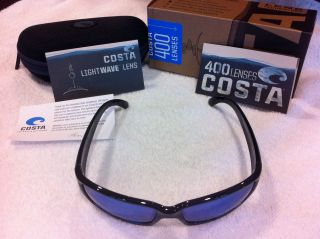 NEW Costa Del Mar Sunglasses Caballito Black Blue Mirror Glass 400G CL 