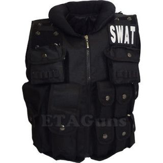 Halloween Costume Black SWAT Commander Tactical Combat Assault Utility 