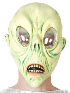   Alien w/Reflective Eyes Latex Face Mask Halloween Costume Accessory