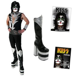   Criss Catman COMPLETE DESTROYER Costume, Boots, Wig, Makeup SIZE S