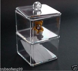 in 1 square cosmetic storage box Crystal Acrylic Cosmetic 9.5x9.5x15 