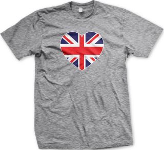 Great Britain Heart Flag Womens Ladies T Shirt British Football World 