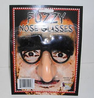 Fuzzy Nose Mustache Moustache & Eyebrow Glasses Disguise Carded