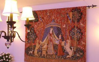 The Lady and the Unicorn Medieval Fine Art Tapestry Wall Hanging 47 x 