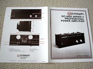 Crown D 300A series II, power amplifier brochure, #2