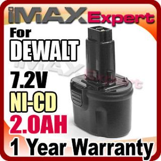  0AH NI CD Pod Battery for DEWALT DW9057 7.2 Volt Cordless Power Tool