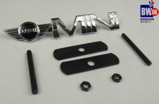   CHROME METAL GRILL GRILLE BADGE 3D EMBLEM COOPER S ONE JCW COUNTRYMAN